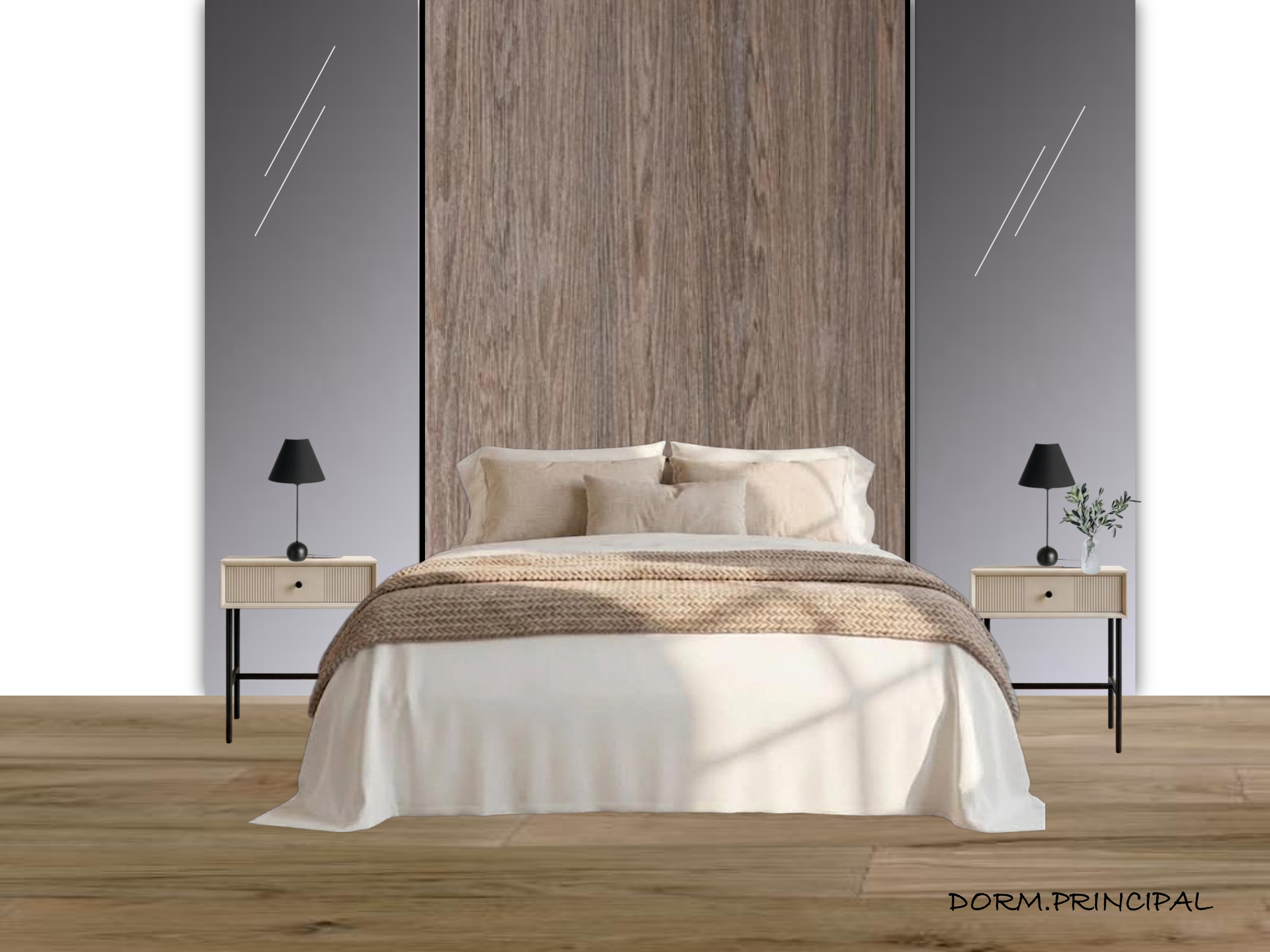 Dormitorio principal — propuesta Contemporánea